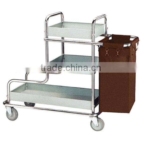 3-tier Outdoor Kitchen Dish Collecting Trolley Serving Cart