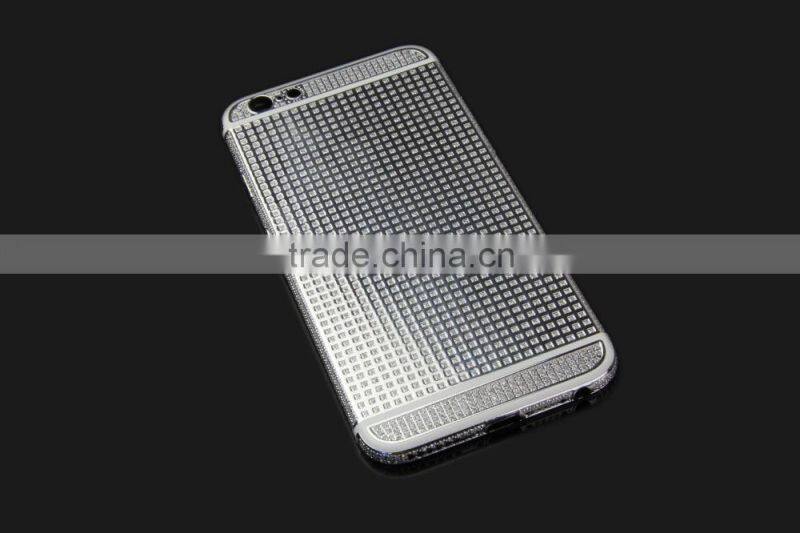Pt plating housing for iPhone 6 Plus 6+ full crystal edition, accept customize and inlaid real diamond