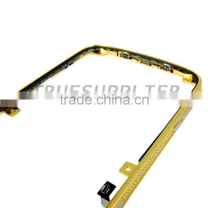 Diamond Bezel Faceplates Cover Housing Golden for Bold 9900