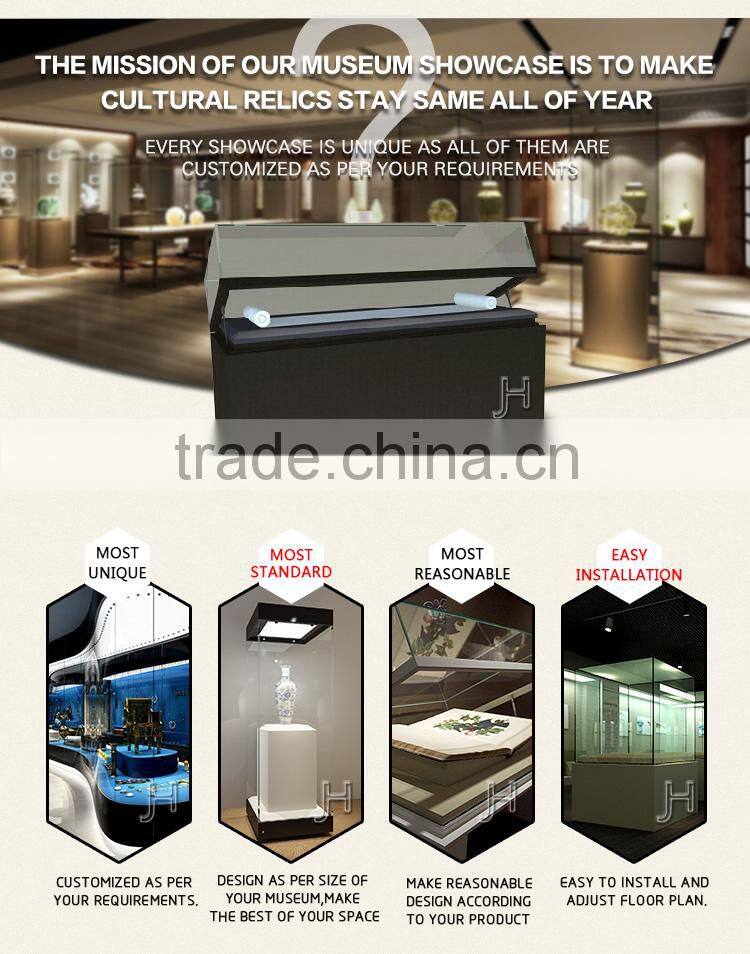 museum display equipment glass showcase design