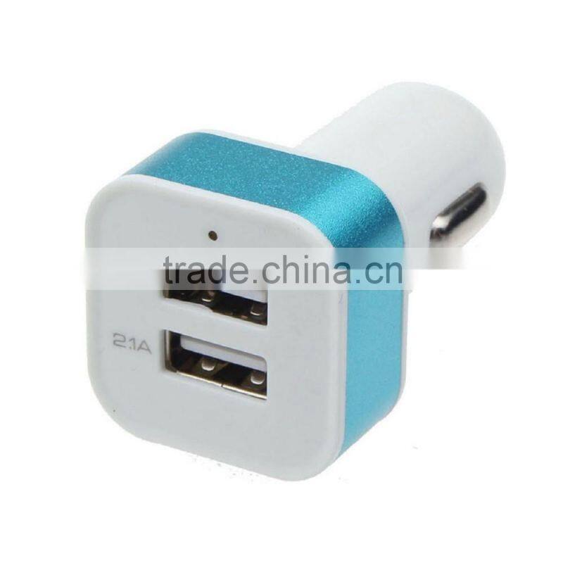 plastic material promotional gift dual USB car charger