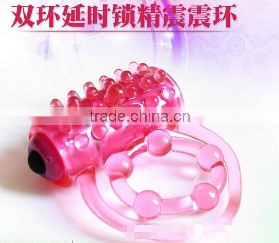 Silicone Vibrating Penis Rings Delay Dual Cock Ring Bullet Vibrator Clitoris Stimulator Erotic Sex Toys For Men Adult Products
