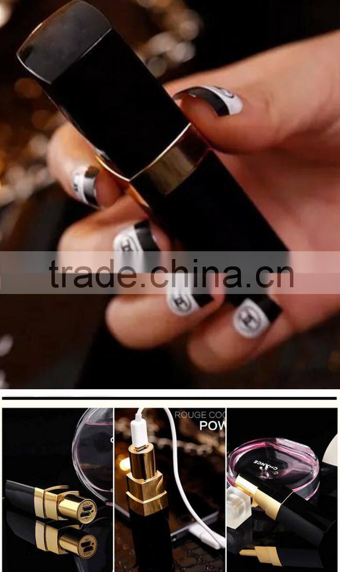 2015 New best selling lipstick power bank charger 2600mah speaker power bank portable power bank laptop
