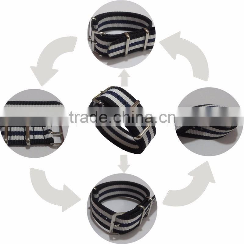 One Piece Custom Printed Nylon Nato Watch Straps 22mm