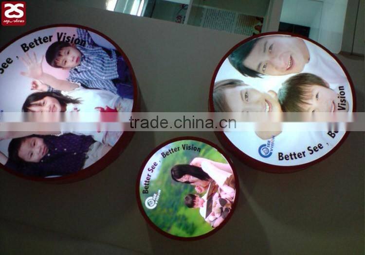 Wall Mounting Acrylic Round LED light box