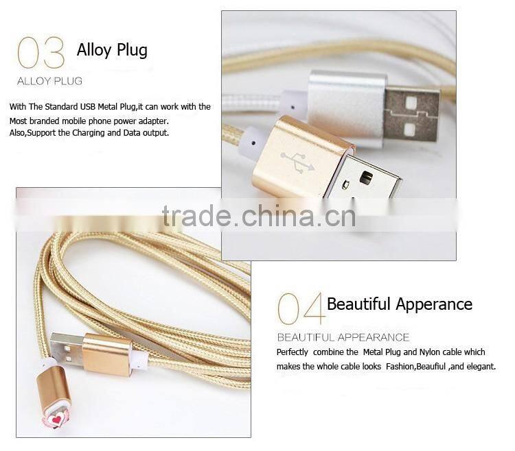 Factory direct selling price 2 in 1 usb data cable