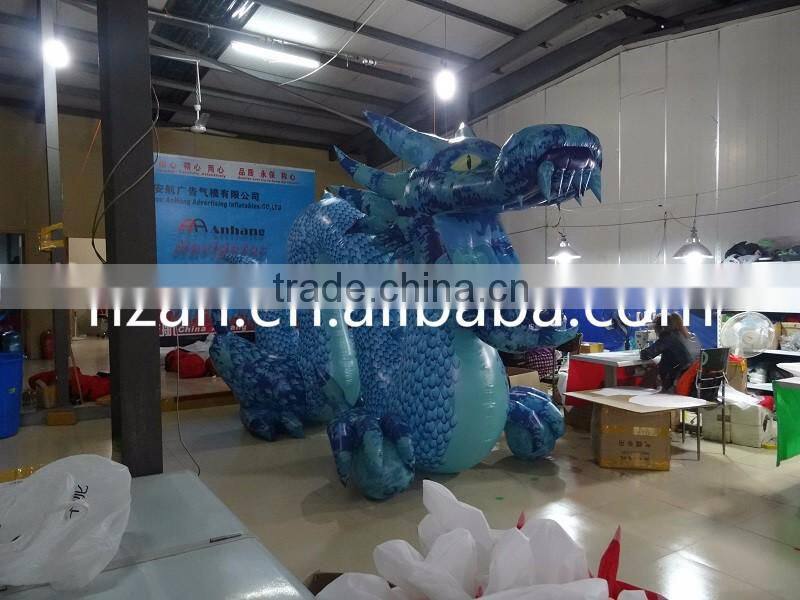 Giant Inflatable Blue Chinese Dragon for Advertising Decoration