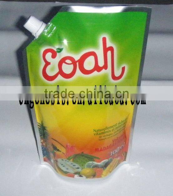 self-standing spouted bag/ liquid pouch with spout