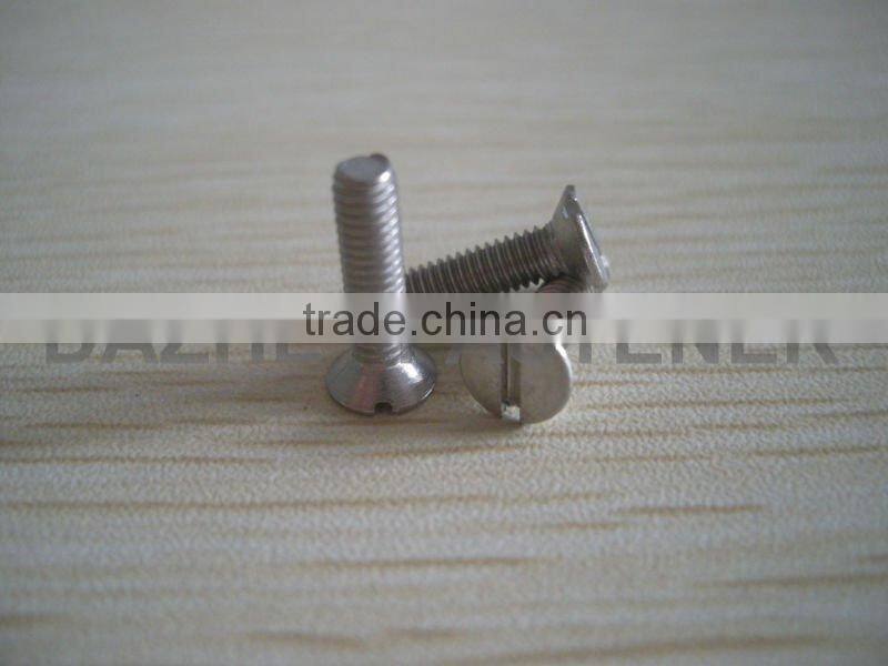 Flat head solted machine screw SUS304