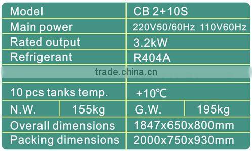 New Arrvial! Thailand -35C degree Ice Cream Rolls Making Machine With Two Big Square Flat Pans