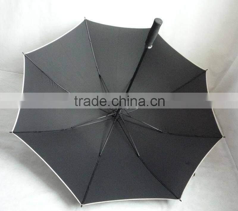 Cheap windproof black golf umbrella with good quality