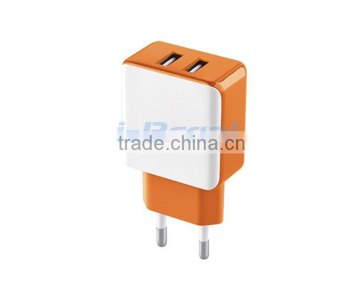 5v 2.1a USB mobile phone travel charger with CE Rohs approval Manufacture