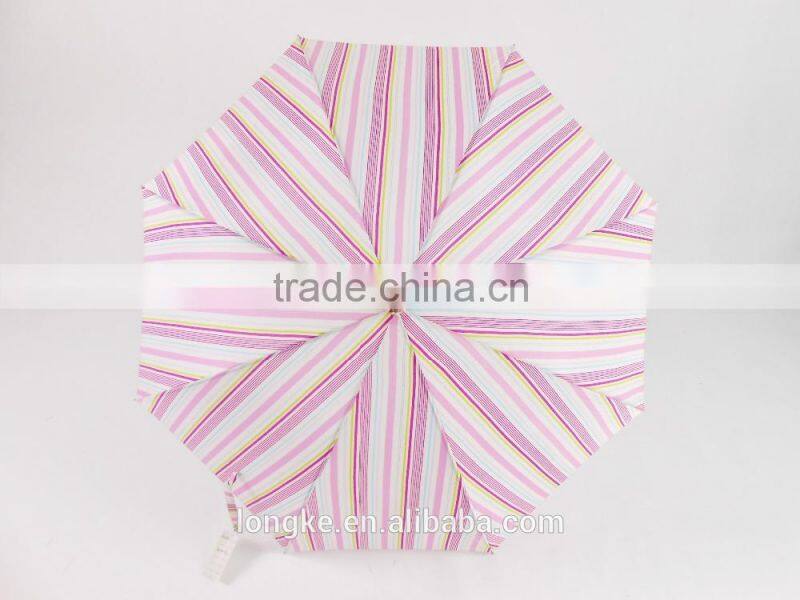 fancy straight shaft striped printing umbrella slender