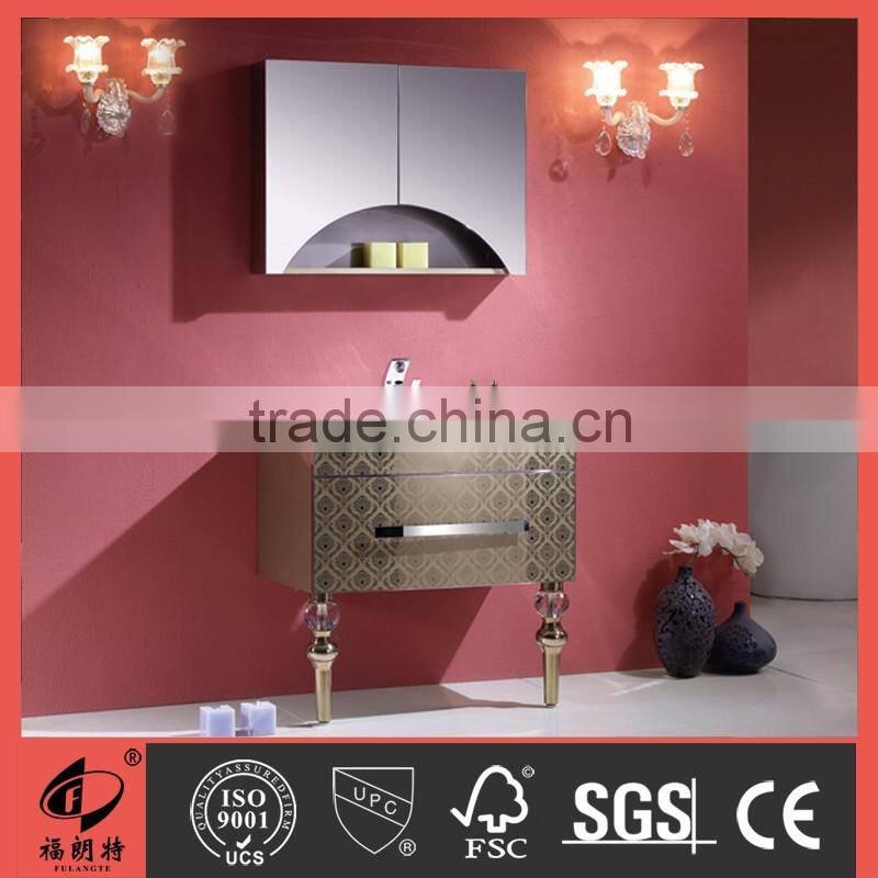 Stainless steel bathroom vanity base cabinet T-6603