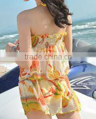 BSC095 Hot pretty women one piece printing skirt bikini swimwear