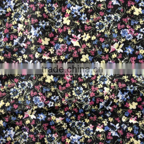 New Arrival 100% polyester small flower print fabric