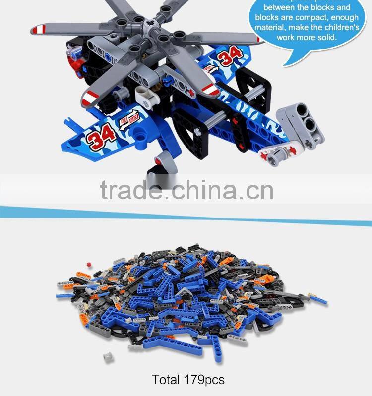 educational Puzzle plastic building blocks child toy flying rescue helicopter