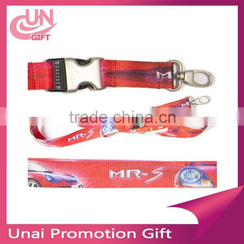 Custom 2cm heat transfer work permit card sleeve badge lanyard sling badge lanyard exhibition printing LOGO