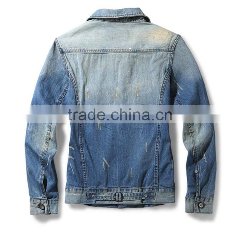 Custom vegan metal buttons wholesale cheap denim jacket men