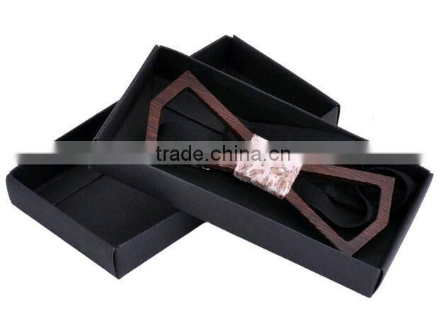 men Bamboo bow tie wholesale matts triangle plaid shape gentleman bow tie