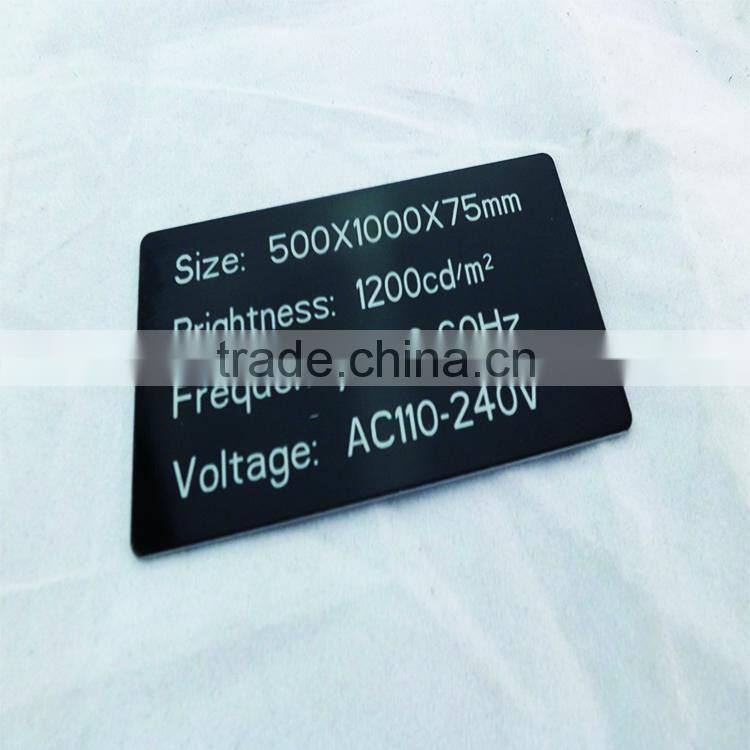 Supplier anodized aluminum nameplates