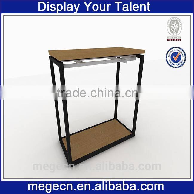 Customized metal free standing display clothes hanging stand