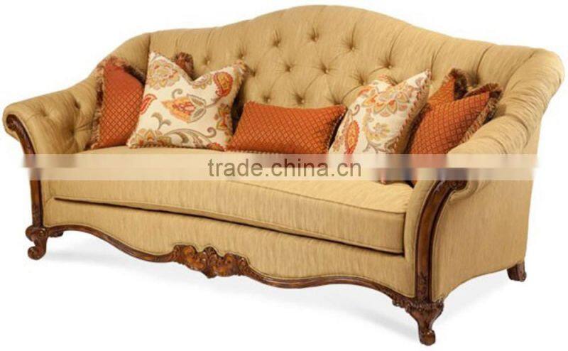 wholesale very cheap price furniture for living room yellow velvet fabric 3 seater sofa