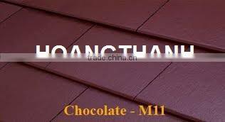 Concrete Roof Tile wave flat Chocolate M11