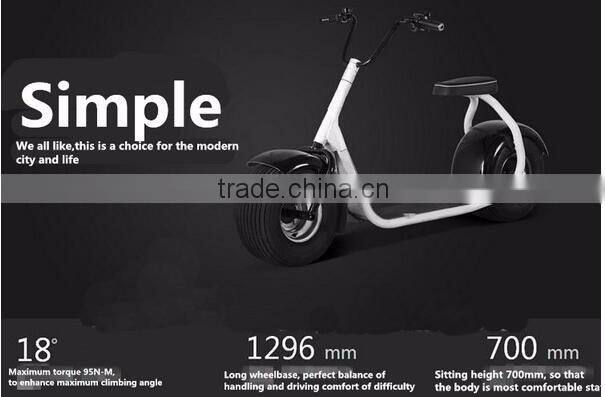 2016 Popular Harley Style Electric Scooter with Big Wheels