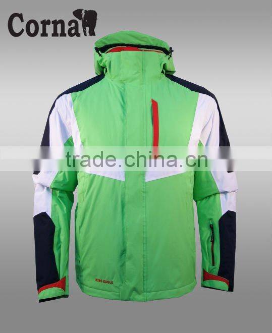 2014 Men's green technical outdoor jacket