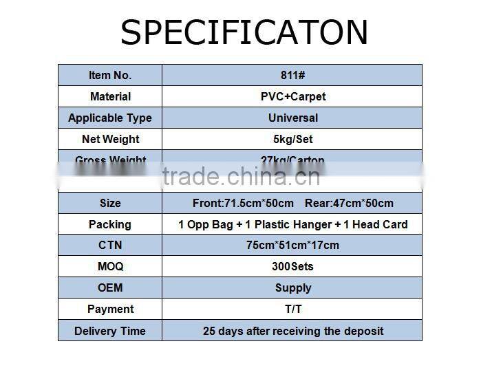 factory outlet pvc material universal car mat