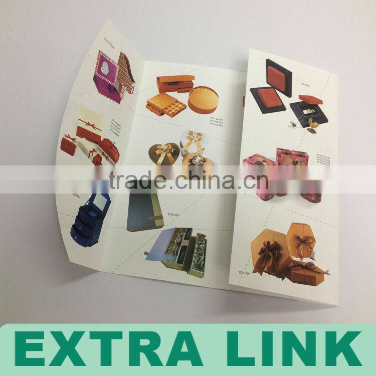 Glossy Paper Three Folded Brochure Printing With Lamination Finish