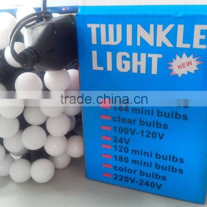 2015 hot sale for christmas 10m 100 bulb string light IP68 simple controller RGB holiday light color change or flash