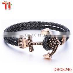 leather bracelet cross stainless steel wholesale sideways cross bracelet cross bracelet