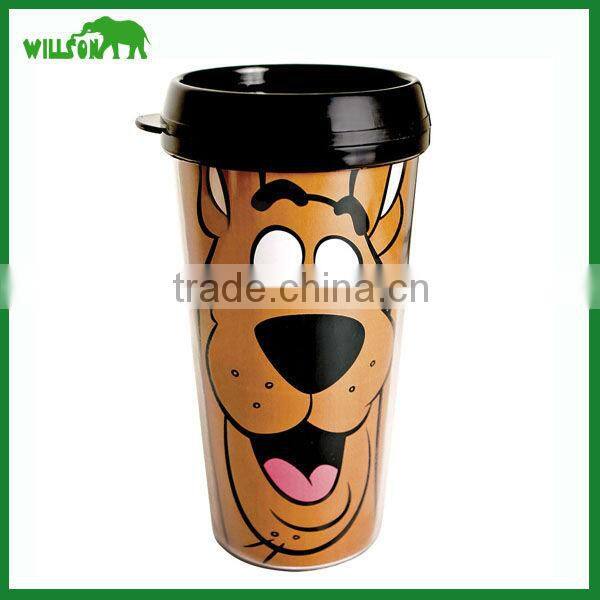 Plastic insulated acrylic mug