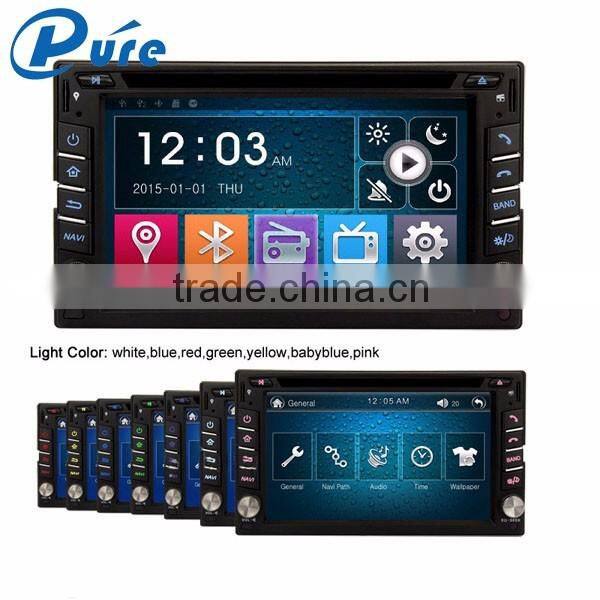 Wince 6.0 OS car dvd player 6.2 inch car navigation system with gps bluetooth dvd car audio