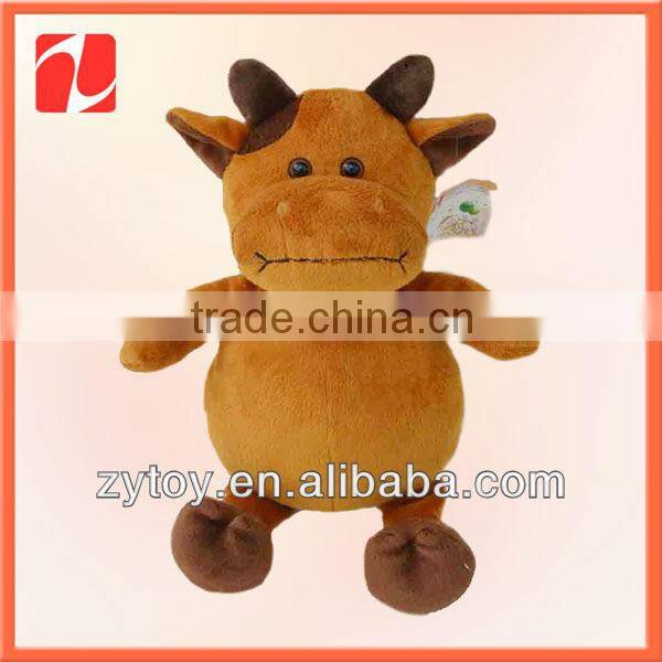 big cute pink funny stuffed plush cow toy