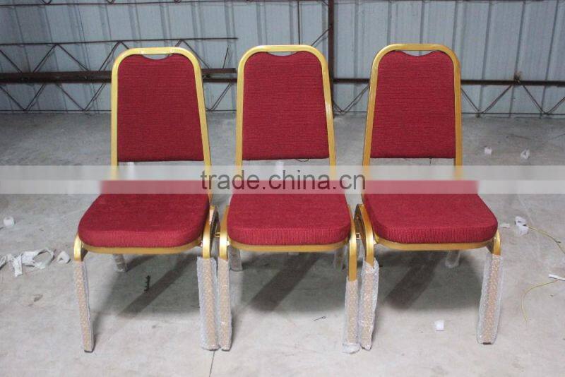 good quality Strong Stackable steel Backrest Banquet Chair,steel thickness:1.2mm,moulded foam