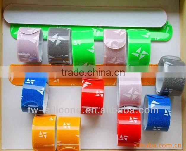 gift item reflective pvc slap band for kids