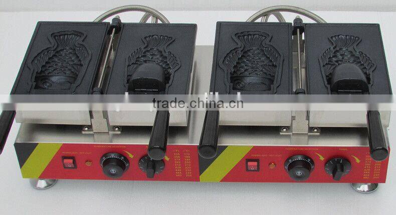 Top Selling Korean Open Mouth Fish Waffle Machine Ice Cream Taiyaki Machine