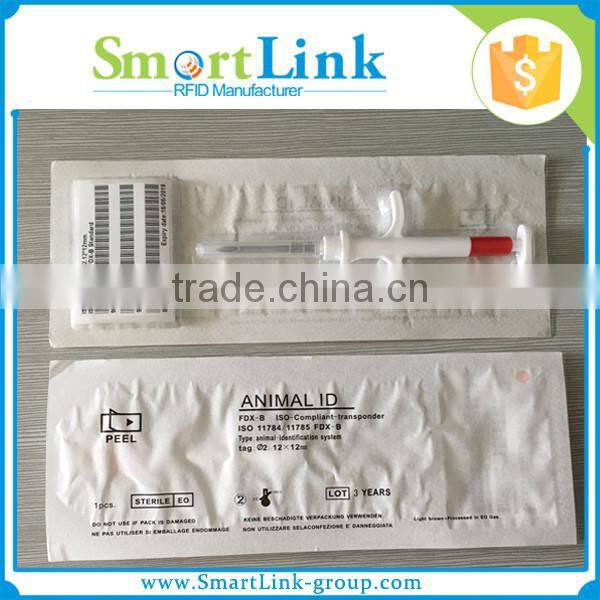 ISO Rfid Microchip,pet tracking rfid chip,1.4*8mm FDX-B rfid glass tag for animal identification