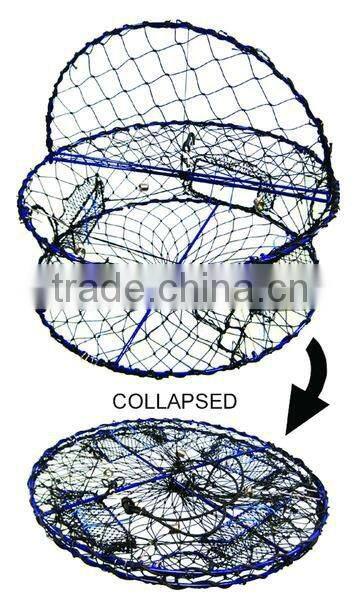 Collapsible stainless steel crab trap