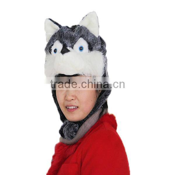 2015 Wolf Animal Faux Fur Animal Hat