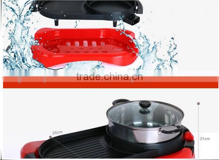 Hot Sale Professional electric bbq grill with hot pot made in China