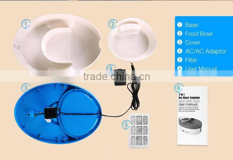 fully function pet water food bowl water fountain