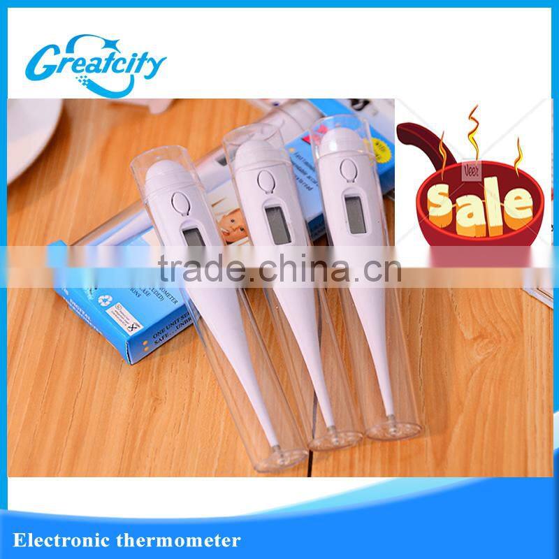 Instant read foldable lcd display digital meat grilling thermometer