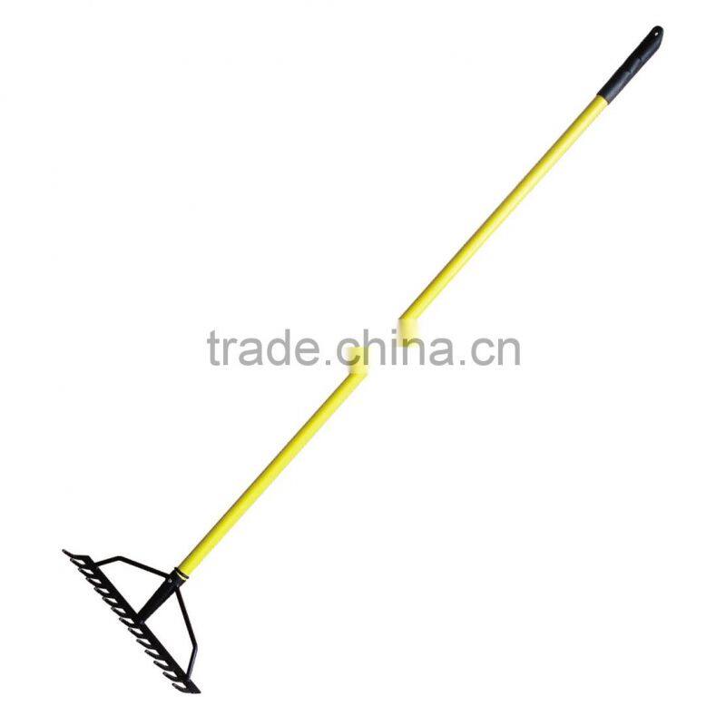 3 teeth cultivator with plastic coated fiberglass handle