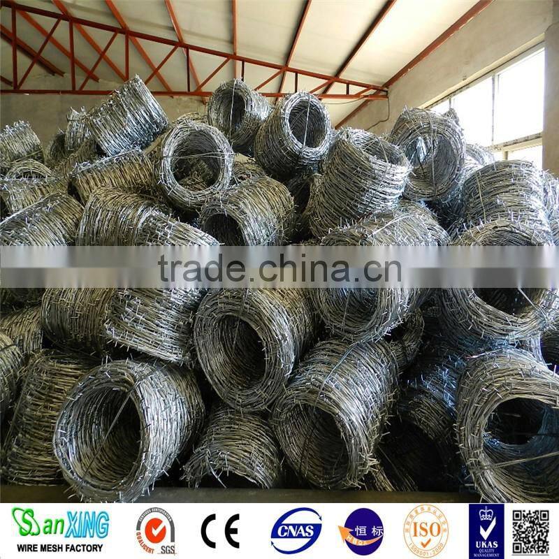 Electro galvanized single strand barbed wire coil