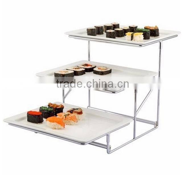 Customized 3-Tier Countertop Metal Buffet Stands