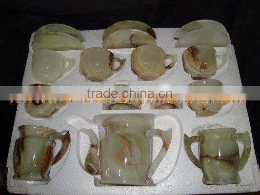 Buy cheap NATURAL COLOR ONYX TEA SETS HANDICRAFTS